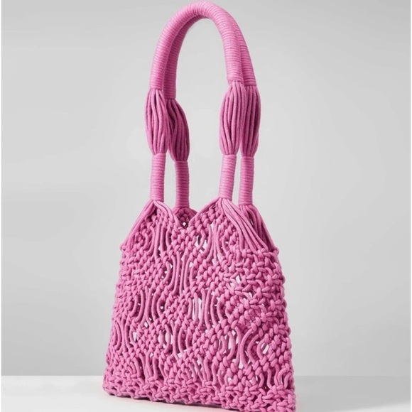 New pink crochet hollow out bag - Picture 6 of 9
